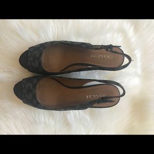 Coach Ferry Signature Platform Wedge Heel